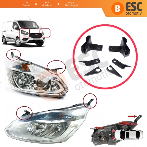 Ford Transit Tourneo Custom MK1 V362 2012-2018 BK2113D152BJ BK2113D153BJ İçin Sağ Sol Ön Far Ayak Tamir Seti