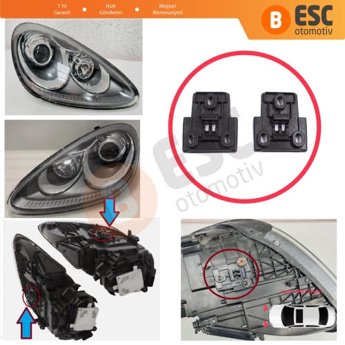 Porsche Cayenne MK2 92A 958 2010-2014 Makyajsız Kasa 7P5941149 İçin Sağ Sol Ön Far Tamir Alt Kilitleme Braket Seti