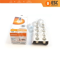 10 Adet OSRAM 7537 21/5 W 24 V BAY15d ORIGINAL Seri Metal Tabanlı Ampul Çift Duylu