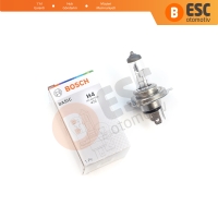 Kısa Uzun Far Sis Lambası için 1 Adet BOSCH BASIC Seri 1 987 302 803 12V 60/55W H4 Halojen Far Ampulü Tırnaklı