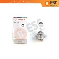 Kısa Uzun Far Sis Lambası için 1 Adet BOSCH BASIC 1 987 302 804 H7 12V 55W PX26d Halojen H7 Far Ampulü Tırnaklı