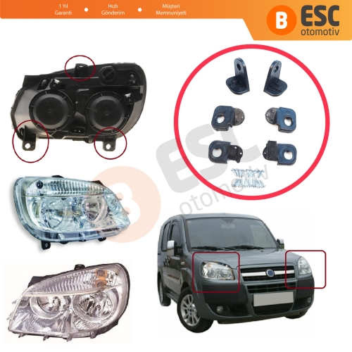 Fiat Doblo Box MPV 119 223 2005-2010 İçin Sağ Sol Ön Taraf Far Tamir Seti
