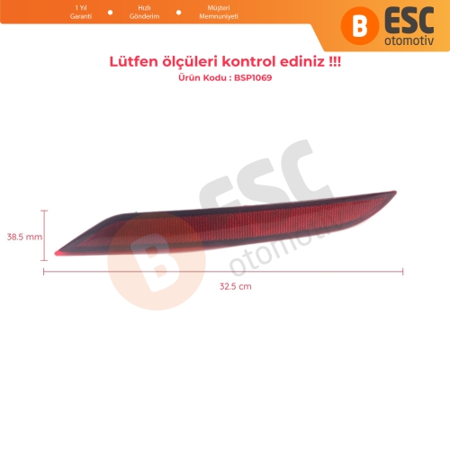 VW Golf 7.5 8 e Golf Variant 4Motion R32 GTI için Arka Tampon Reflektörü SOL 5G0945105C