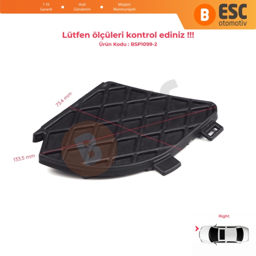 Mercedes E W210 E320 E430 E55 AMG 1999-2003 için Ön Tampon Alt Izgara Kapağı Sağ A2108850253