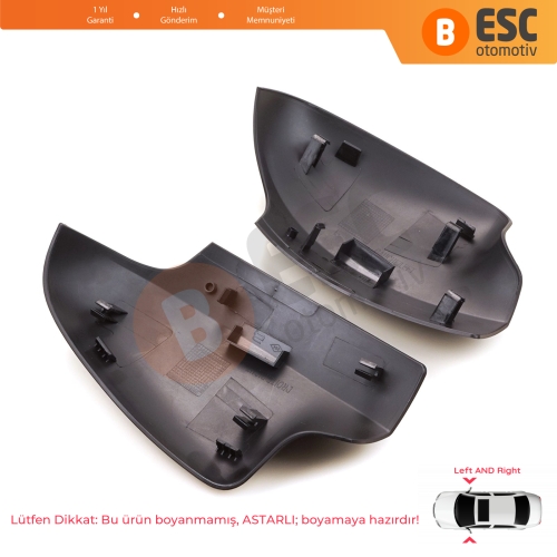 Renault Symbol 3 için Sağ Sol Yan Dış Ayna Kapağı 963737459R 963741273R
