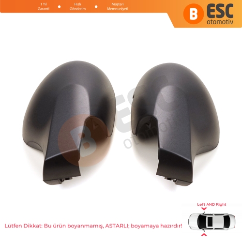 Renault Symbol 2 Thalia için Sağ Sol Yan Dış Ayna Kapağı 8200634550 8200634548