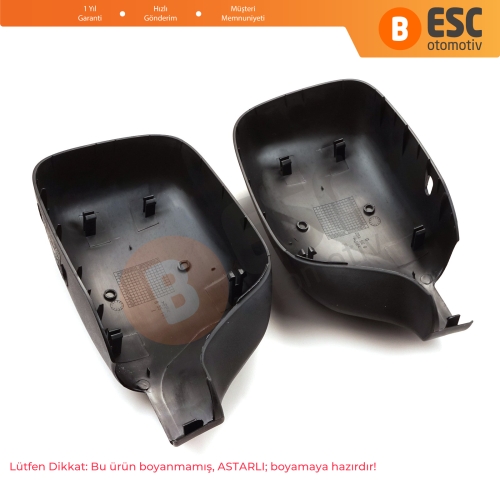 Renault Kangoo Nissan Kubistar 1997-2008 Peugeot 405 için Sağ Sol Yan Dış Ayna Kapağı 8200245171 8200245172