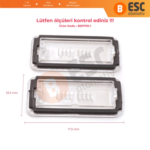 Fiat 500 500C Linea için 2 Adet Arka Plaka Lamba Camı 51800482 
