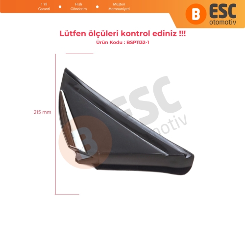 Renault Megane MK4 2016-On için SOL Yan Ayna Köşe Plastiği Bakaliti NİKELAJLI 638758950R