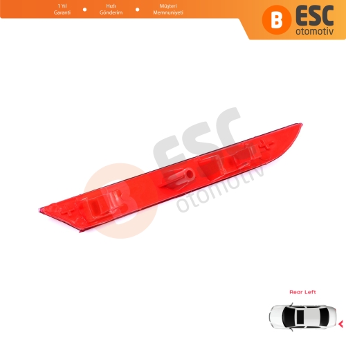 Renault Clio MK5 BF B7 2019-On 265651206R için Sol Arka Tampon Reflektörü