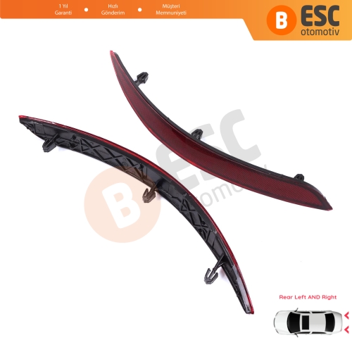 Fiat Egea 2015-On 4-Kapı Sedan 51998151 51998149 için Sağ Sol Arka Tampon Reflektörü