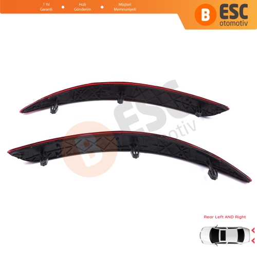 Fiat Egea 2015-On 4-Kapı Sedan 51998151 51998149 için Sağ Sol Arka Tampon Reflektörü