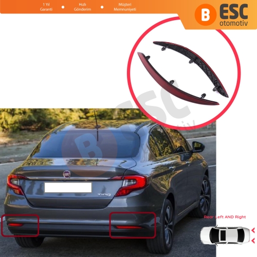 Fiat Egea 2015-On 4-Kapı Sedan 51998151 51998149 için Sağ Sol Arka Tampon Reflektörü