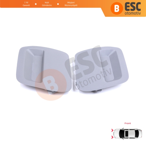 Renault Dacia Duster MK2 HM 2017-2023 511802392R için Ön Tampon Çeki Demiri Kapağı Seti Gri