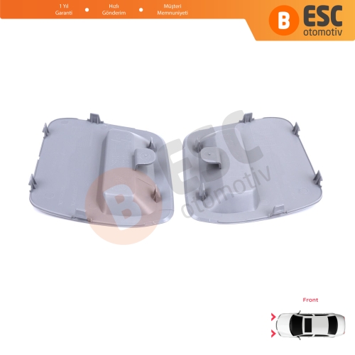 Renault Dacia Duster MK2 HM 2017-2023 511802392R için Ön Tampon Çeki Demiri Kapağı Seti Gri