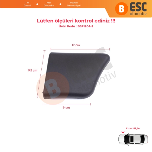 Peugeot Partner M59 2002-2008 Makyajlı Kasa 8544.J6 İçin Ön Sağ Çamurluk Çıtası