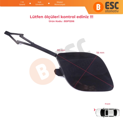 Renault Clio MK5 V B7 BJA 2019-2023 Makyajsız Kasa 511806272R için Ön Tampon Çeki Demiri Kapağı ASTARLI