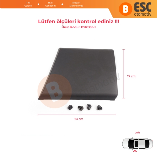 Fiat Ducato MK3 Boxer 250 Jumper Relay MK2 Daily 2006-2024 8547W6 İçin Sol Ön Kapı Direği Bandı Sinyal Deliksiz