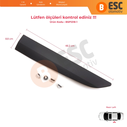 Ford Transit Courier MK1 B460 2014-2023 1854160 İçin Sol Arka Sürgü Kapı Bandı