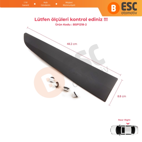 Ford Transit Tourneo Courier MK1 B460 2014-2023 1854158 İçin Sağ Arka Sürgü Kapı Bandı