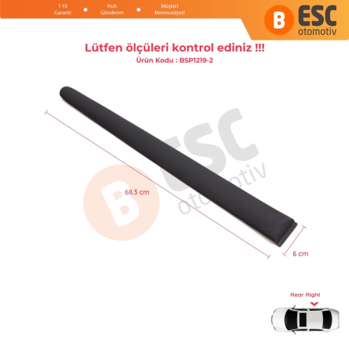 Peugeot 206 206+ 1998-2013  4/5 Kapı 8546E7 İçin Sağ Arka Kapı Bandı Çıtası