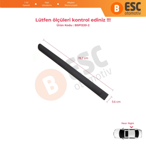 Peugeot 307 3A/C 3E 3H 2000-2012 4/5 Kapı 8546H6 İçin Sağ Arka Kapı Bandı Çıtası