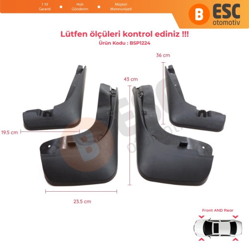 Mercedes V Class Vito W447 2014-On 4478900000 4478900100 için Ön Arka Sağ Sol Tekerlek Çamurluk Paçalık