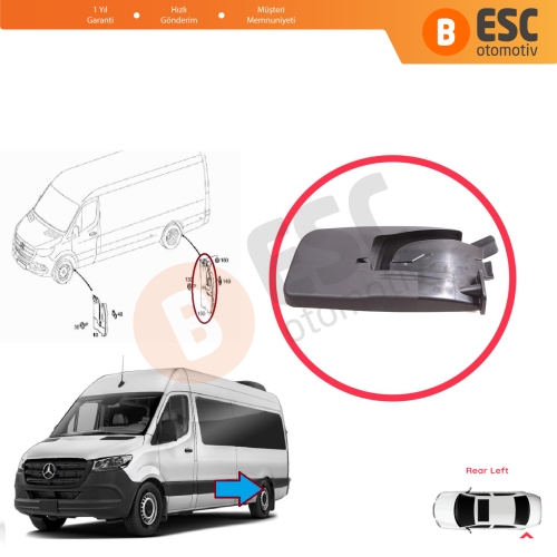 Mercedes Sprinter 907 910 VW Crafter SY SZ 2017-On A9078890200 için Arka Sol Tekerlek Çamurluk Paçalık