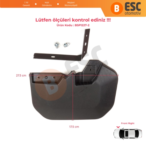 Ford Transit MK8 T18 V363 FAD FBD FCD FDD FED 2013-On 1820756 için Ön Sağ Tekerlek Çamurluk Paçalık