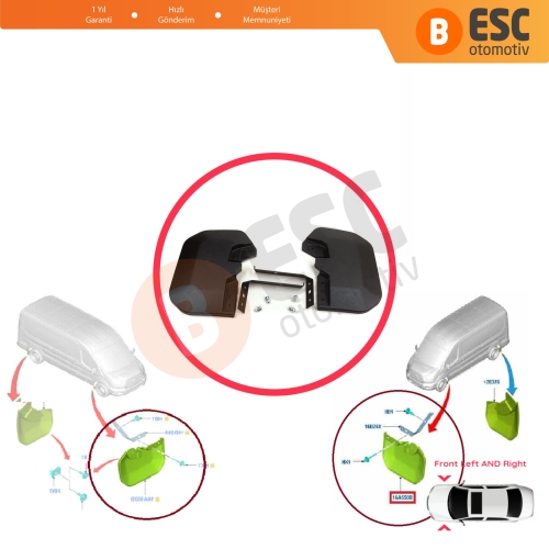 Ford Transit MK8 T18 V363 FAD FBD FCD FDD FED 2013-On 1820756 1820757 için Ön Sağ Sol Tekerlek Çamurluk Paçalık