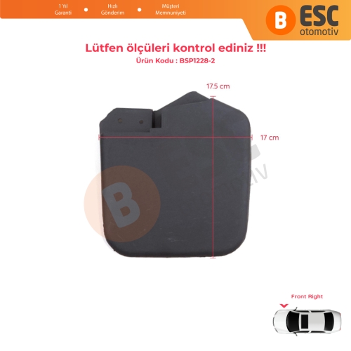 Ford Transit Custom Tourneo V362 MK1 FY FZ F3 2012-2023 1915641 için Ön Sağ Tekerlek Çamurluk Paçalık