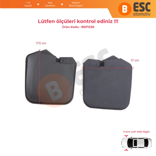 Ford Transit Custom Tourneo V362 MK1 FY FZ F3 2012-2023 1915641 1915642 için Ön Sağ Sol Tekerlek Çamurluk Paçalık