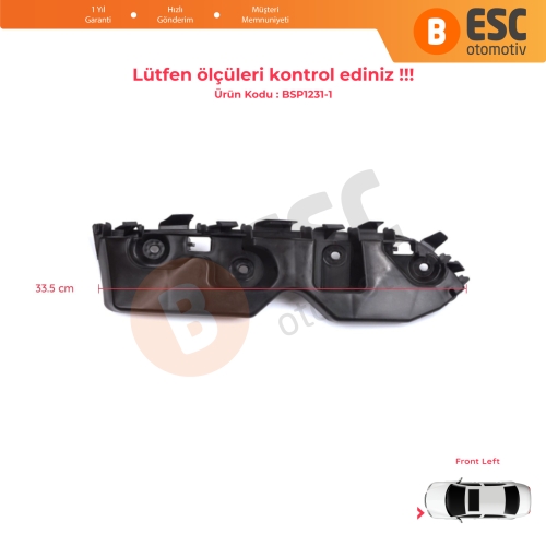 Renault Dacia Duster MK1 HS 2010-2017 622230010R için Ön Sol Tampon İç Bağlantı Braket Ayağı