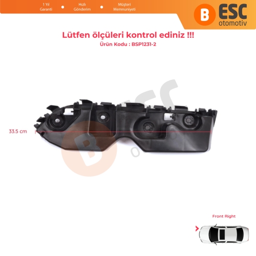 Renault Dacia Duster MK1 HS 2010-2017 622220011R için Ön Sağ Tampon İç Bağlantı Braket Ayağı 