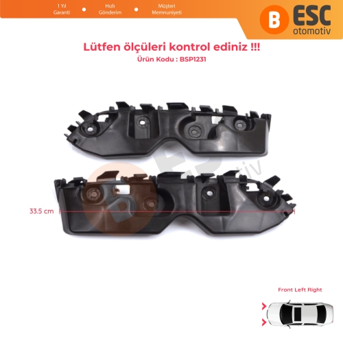 Renault Dacia Duster MK1 HS 2010-2017 622230010R 622220011R için Ön Sağ Sol Tampon İç Bağlantı Braket Ayağı 