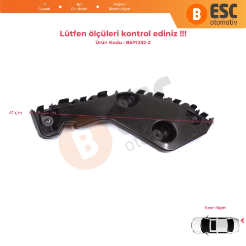 Renault Dacia Duster MK1 HS 2010-2017 622200010R için Arka Sağ Tampon İç Bağlantı Braket Ayağı 