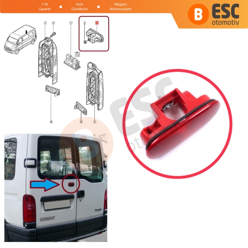 Renault Master MK2 Mascott Opel Movano A Nissan Interstar X70 7700352940 için Arka Kapı 3. Üçüncü Ek Fren Stop Lambası