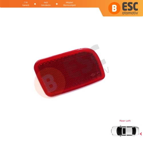 Renault Master 3 Scenic 2 Nissan NV400 Interstar Opel Movano B X62 8200152642 için Sol Arka Tampon Reflektörü