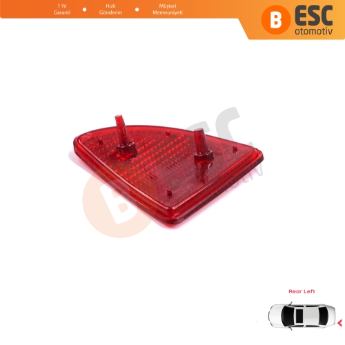 Renault Kangoo MK1 Express Nissan Kubistar X76 Dacia Logan MK1 KS MCV Van 2004-2008 7700308720 için Arka Sol Tampon Reflektörü