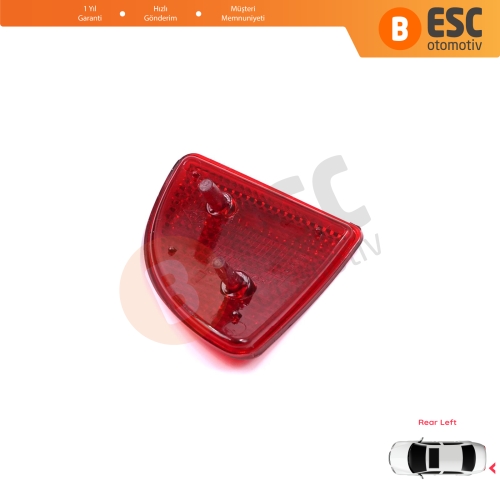 Renault Kangoo MK1 Express Nissan Kubistar X76 Dacia Logan MK1 KS MCV Van 2004-2008 7700308720 için Arka Sol Tampon Reflektörü