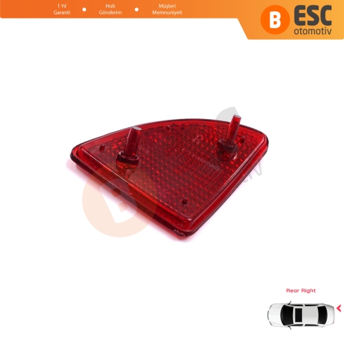 Renault Kangoo MK1 Express Nissan Kubistar X76 Dacia Logan MK1 KS MCV Van 2004-2008 7700308719 için Arka Sağ Tampon Reflektörü