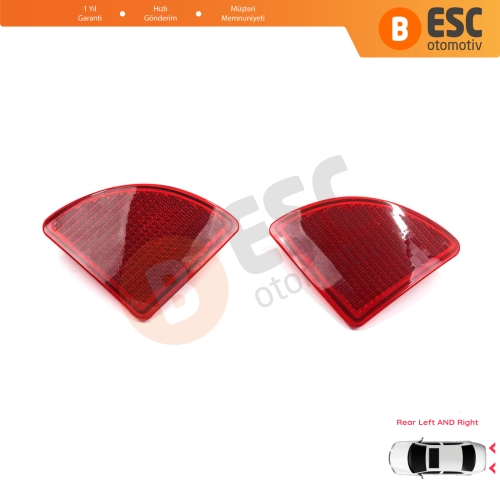 Renault Kangoo MK1 Express Nissan Kubistar X76 Dacia Logan MK1 KS MCV Van 2004-2008 77003087207700308719 için Arka Sağ Sol Tampon Reflektörü
