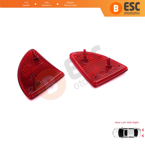 Renault Kangoo MK1 Express Nissan Kubistar X76 Dacia Logan MK1 KS MCV Van 2004-2008 77003087207700308719 için Arka Sağ Sol Tampon Reflektörü