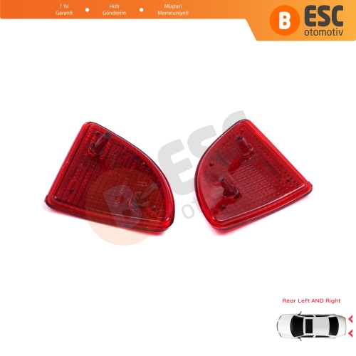 Renault Kangoo MK1 Express Nissan Kubistar X76 Dacia Logan MK1 KS MCV Van 2004-2008 77003087207700308719 için Arka Sağ Sol Tampon Reflektörü