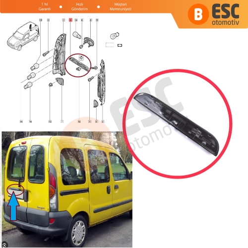 Renault Kangoo MK1 KC Express FC 1997-2009 MPV Van 8200103260 için Arka Plaka Aydınlatma Lambası