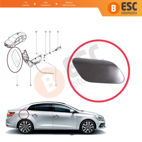 Renault Megane MK4 LFB 2016-On Sedan 788304101R için Yakıt Depo Dış Kapağı Astarlı