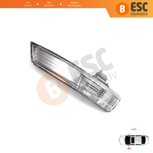 Ford Focus 2007-2020 Mondeo MK4 2007-2015 8M5113B383AA İçin Sol Yan Ayna Sinyali Beyaz 