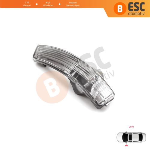 Ford Focus 2007-2020 Mondeo MK4 2007-2015 8M5113B383AA İçin Sol Yan Ayna Sinyali Beyaz 