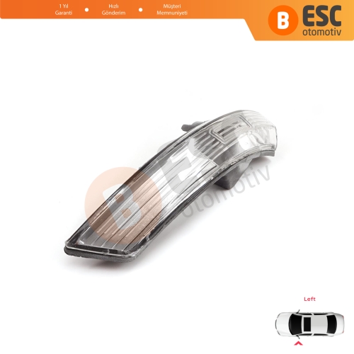 Ford Focus 2007-2020 Mondeo MK4 2007-2015 8M5113B383AA İçin Sol Yan Ayna Sinyali Beyaz 