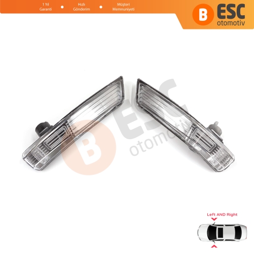 Ford Focus 2007-2020 Mondeo MK4 2007-2015 1872845 1872847 İçin Yan Ayna Sinyali Beyaz Sağ ve Sol 